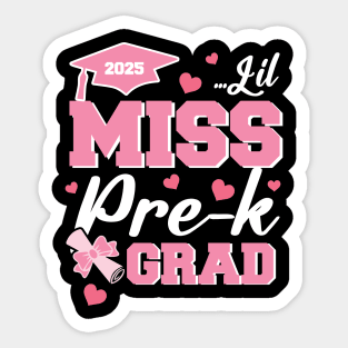 Little Miss Pre-K Grad 2024 Preschool Prek Graduation Gift For Boys Girls Kids Sticker